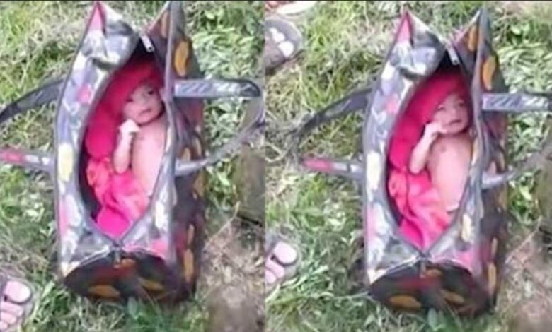 ব্যস্ত সড়কের পাশে ব্যাগের ভেতর মিললো জীবিত নবজাতক